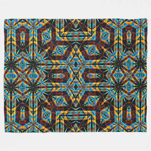 Modern Native American 18 Fleece Deken (Voorkant (Horizontaal))