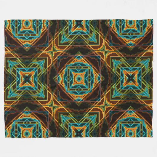 Modern Native American 19 Fleece Deken (Voorkant (Horizontaal))