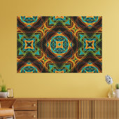 Modern Native American 19 Wrapped Canvas Afdruk (Insitu (Woonkamer))