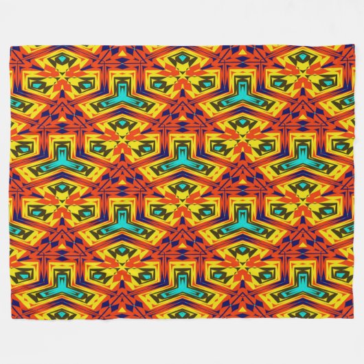 Modern Native American 28 Fleece Deken (Voorkant (Horizontaal))