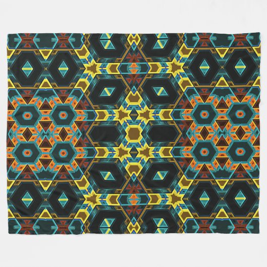 Modern Native American 2 Fleece Deken (Voorkant (Horizontaal))