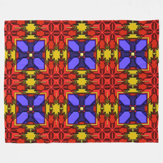 Modern Native American 6 Fleece Deken (Voorkant (Horizontaal))
