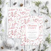 Modern Natural Red Berry kerst Kaart