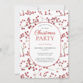 Modern Natural Red Berry kerst Kaart (Voorkant)