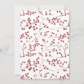 Modern Natural Red Berry kerst Kaart (Achterkant)