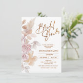 Modern Natural Tones Boho Floral Vrijgezellenfeest Kaart (Staand voorkant)