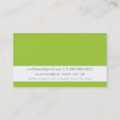 MODERN NATUUR bladmotief bloemenlimoen groen Visitekaartje (Achterkant)