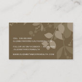 Modern NATUUR botanisch gebladerte bladeren bruin Visitekaartje (Achterkant)