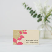 MODERN NATUUR botanisch gebladerte bladeren goudko Visitekaartje (Staand voorkant)