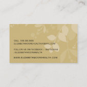 MODERN NATUUR botanisch gebladerte bladeren goudko Visitekaartje (Achterkant)