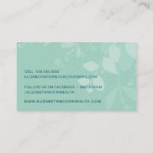 MODERN NATUUR botanisch gebladerte bladeren munt b Visitekaartje (Achterkant)