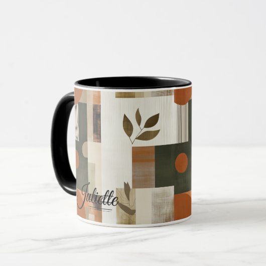 Modern Natuur-geïnspireerd - Custom Earth Abstract Mok (Voorkant links)