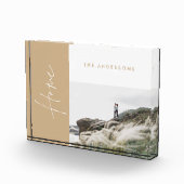 modern natuurlijk beige home fotocadeau fotoblokken (Rechts)