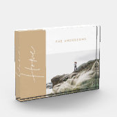 modern natuurlijk beige home fotocadeau fotoblokken (Links)