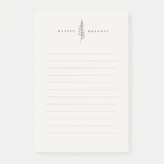 Modern natuurlijk botanisch blad I Post-it® notes (Voorkant)