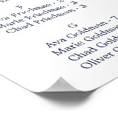 Modern Nautical | Alfabetische Starviszitplaatsen Poster (Hoek)