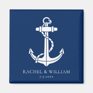 Modern Nautical Anchor Wedding Swag Magneet