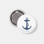 Modern Nautical Boat Anchor Wedding Swag Magneet (Voorkant / Achterkant)