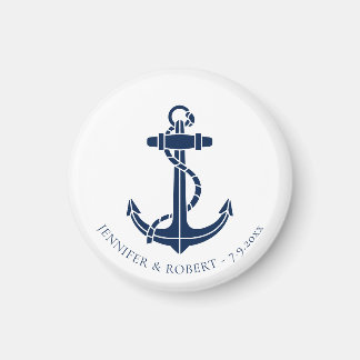 Modern Nautical Boat Anchor Wedding Swag Magneet