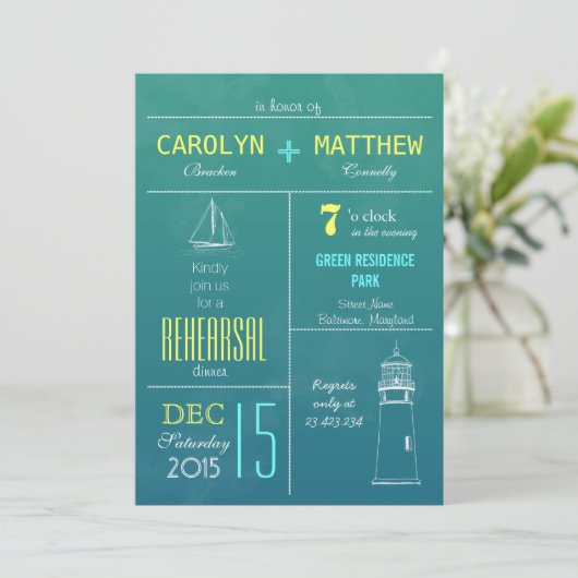 Modern Nautical Boat | Vuurstofrepetitie Kaart (Staand voorkant)