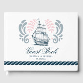 Modern Nautical Boat Wedding Gastenboek (Voorkant)