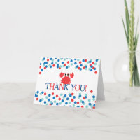 Modern Nautical Crab Boys Baby shower dank u