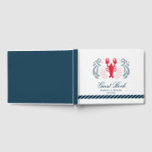 Modern Nautical Crab Wedding Gastenboek (Volledig)