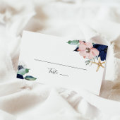 Modern Nautical | Floral Folded Wedding Plaatskaartje
