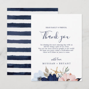 Modern Nautical   Floral Hartelijk dank, Kaart van