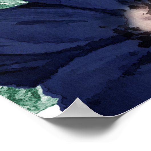 Modern Nautical | Floral Wedding Large Welcome Poster (Hoek)