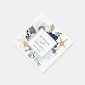 Modern Nautical | Floral Wedding Servet (Hoek)