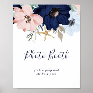 Modern Nautical Fotobordpapier voor Floral Weddi Poster