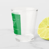 Modern Nautical Green, Grey, White Holiday Joy Sho Shot Glas (Rechts)