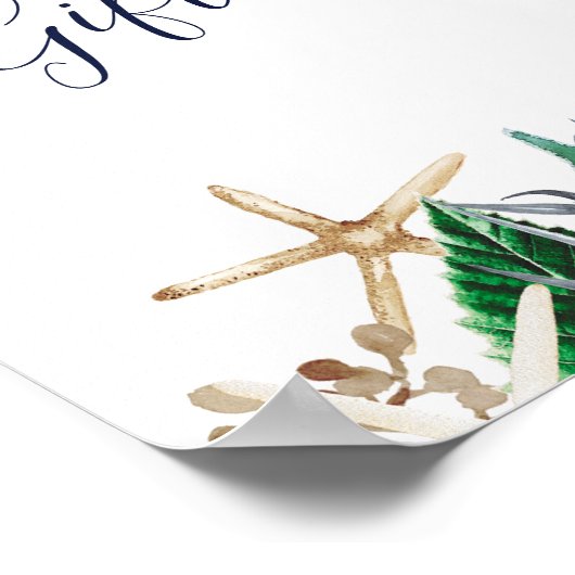 Modern Nautical | Greenery Gifts Sign Poster (Hoek)