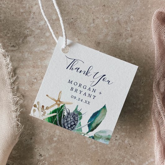 Modern Nautical | Greenery Hartelijk dank Bedankjes Labels