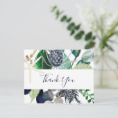 Modern Nautical | Greenery - Hartelijk dank - Kaar Bedankkaart (Staand voorkant)