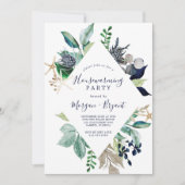 Modern Nautical | Greenery Housewarming Party Kaart (Voorkant)