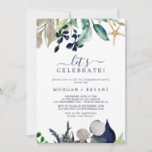 Modern Nautical | Greenery Let's Celebrate Kaart (Voorkant)