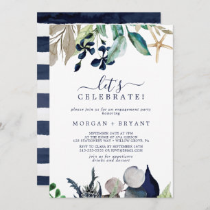 Modern Nautical Greenery Let's Celebrate Kaart