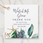 Modern Nautical | Greenery Watch Grow Bedankt Bedankjes Labels (Voorkant)