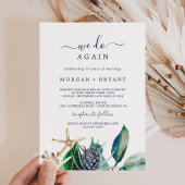 Modern Nautical | Greenery We Do Again Vow Renewal Kaart