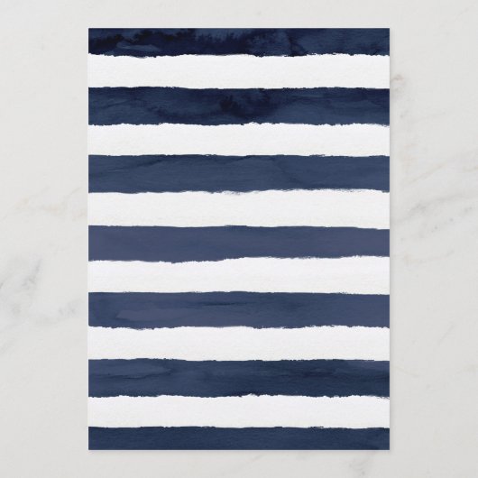 Modern Nautical | Greenery Wedding Advieskaart (Achterkant)