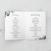 Modern Nautical | Grijze gevouwen bruiloft Programma (Binnen)