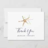 Modern Nautical | Hartelijk dank voor Starfish Fla Bedankkaart (Voorkant)