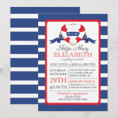 Modern Nautical Heart Buoy Vrijgezellenfeest Kaart (Voorkant / Achterkant)