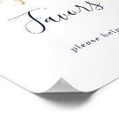 Modern Nautical | Houten Bruiloft Favorieten Bord Poster (Hoek)