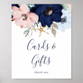 Modern Nautical | Kaarten en cadeaubonzen Poster (Voorkant)