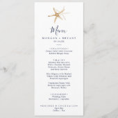 Modern Nautical | Menu Starfish Weddenschap (Voorkant)