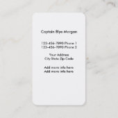 Modern Nautical Monogram Visitekaartje (Achterkant)