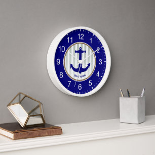 Modern Nautical Navy Blue Anchor